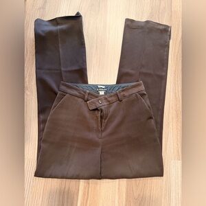 bebe vintage trending and Dark Brown Chinos - Straight Leg split hem